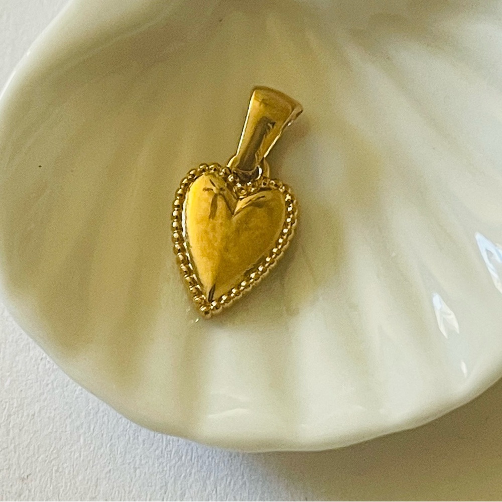 Gold Heart Pendant minimalist trendy dainty